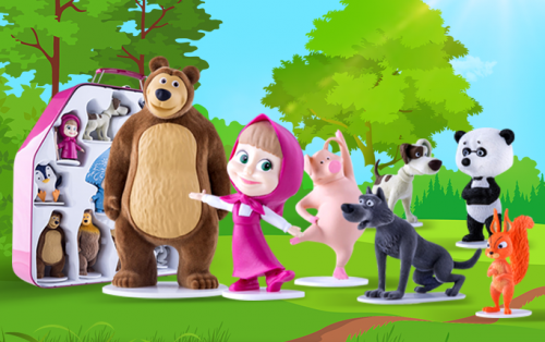 los muñecos de masha y el oso