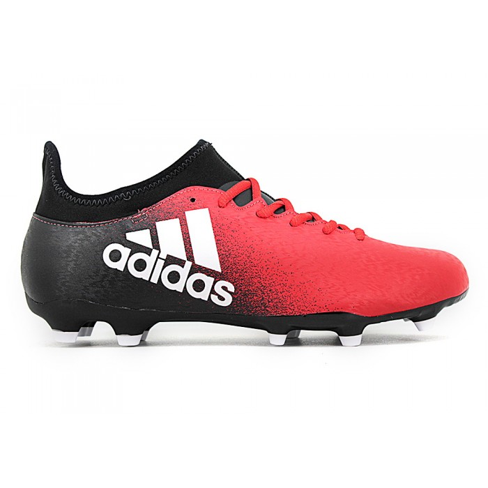 Botin Adidas X 16.5 Futbol Tapones Fijos Rojo Negro - Zapatillas 