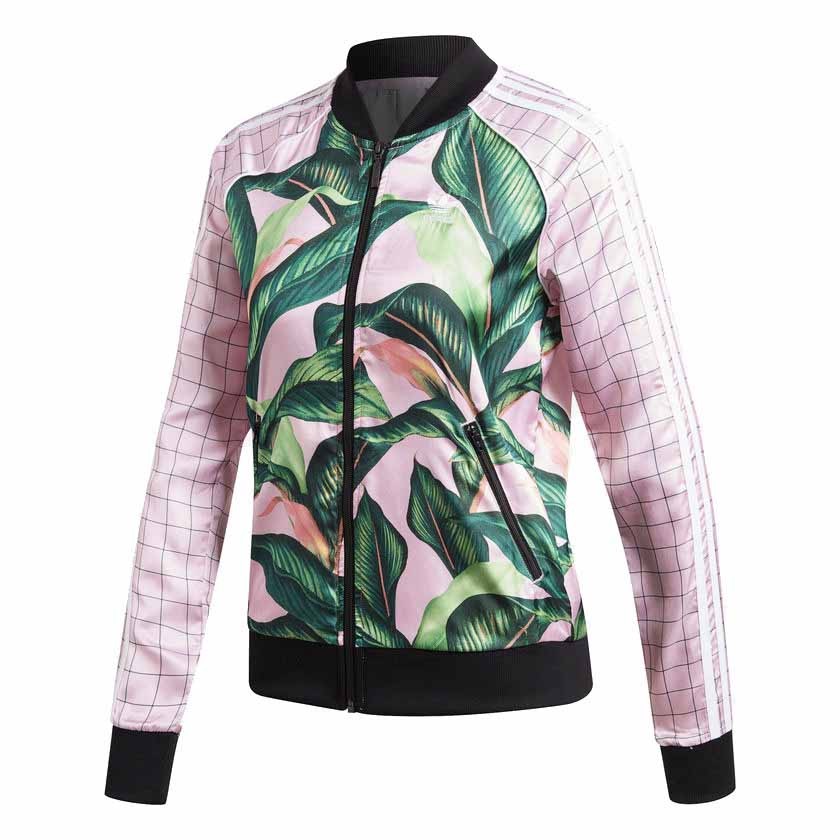 Campera Adidas Originals Estampada Acetato Rosa/Verde Dama Deporfan - Mujer  - E-Shop