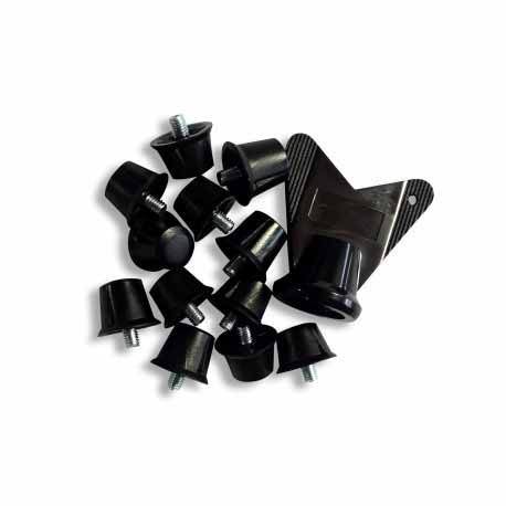 Tapón Plástico Dribbling para botines x 12 Negro - Accesorios - E-Shop